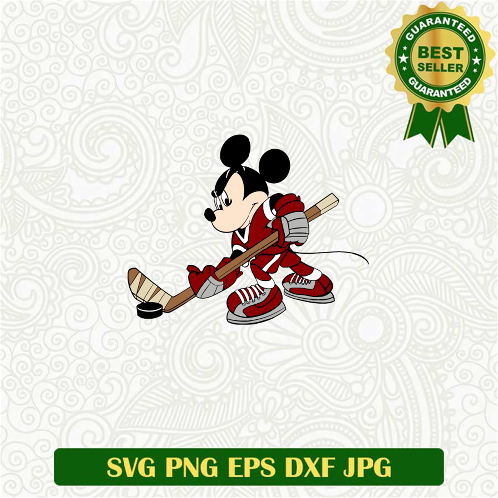 Mouse Plays Ice Hockey SVG