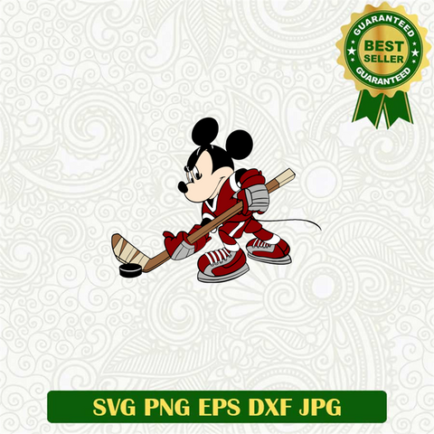 Mouse Plays Ice Hockey SVG