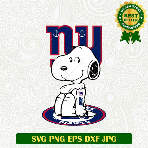 NY Giants Snoopy Fans SVG