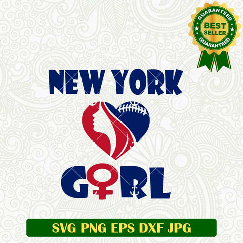 New York Girl Baseball SVG