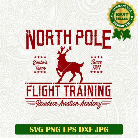 North Pole Reindeer Santa Team SVG