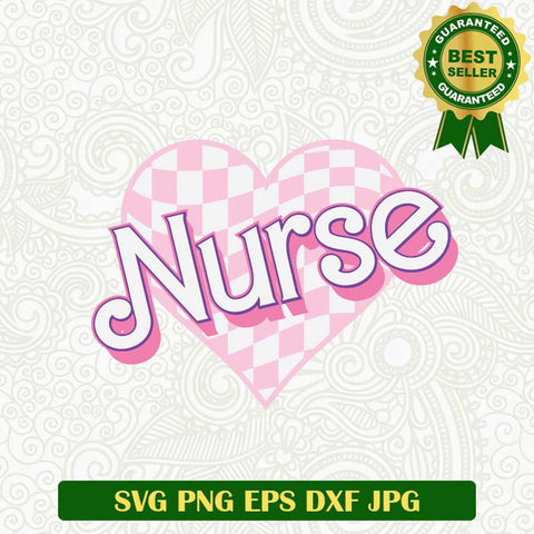 Nurse Barbie logo heart SVG, Nurse Logo Barbie SVG PNG