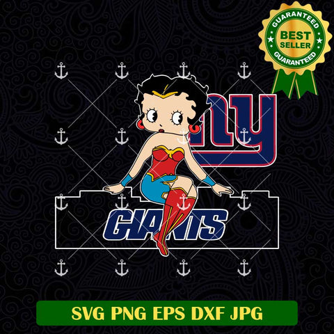 Ny Giants Betty Boop SVG