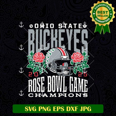 Ohio State Buckeyes Rose Bowl Game Champions 2025 SVG