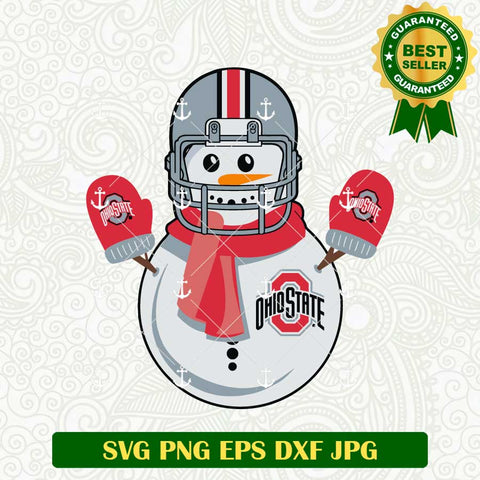 Ohio State Buckeyes Snowman SVG