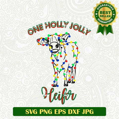 One Holly Jolly Heifer SVG