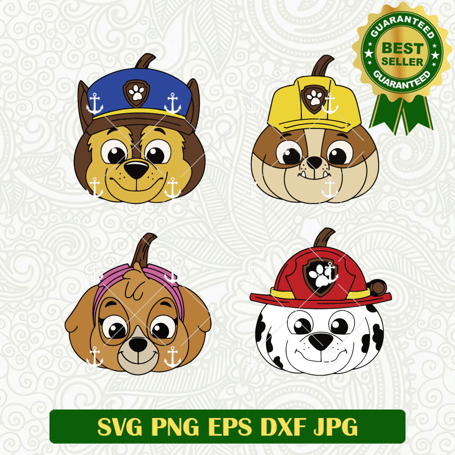 Paw Patrol Pumpkin Head SVG