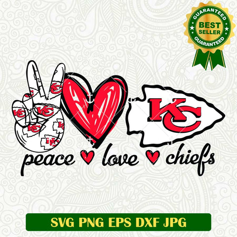 Peace Love Chiefs SVG