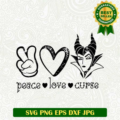 Peace Love Curse SVG