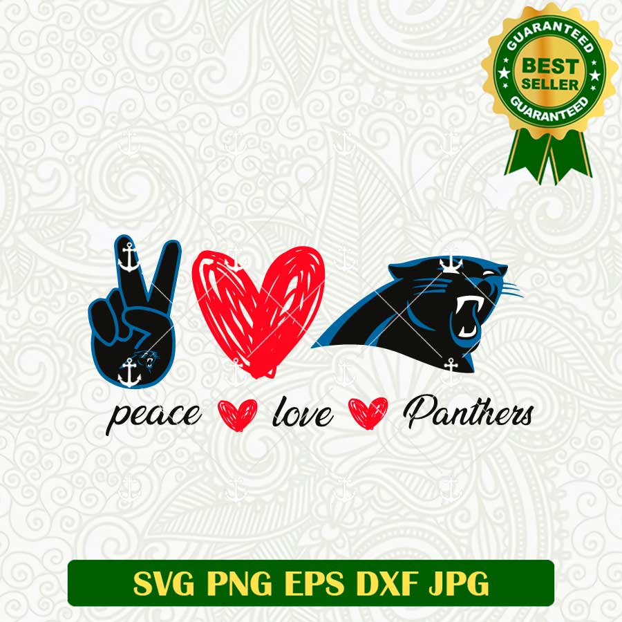 Peace Love Panthers SVG