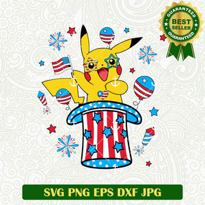 Pikachu 4th of July SVG