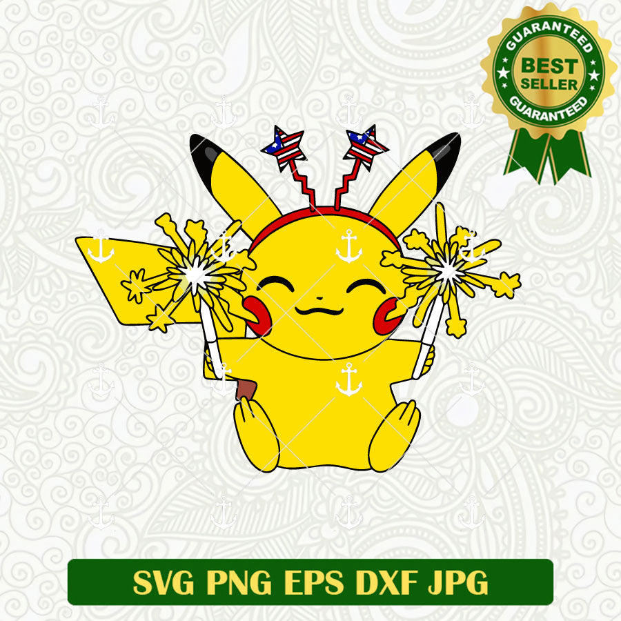 Pikachu happy Birthday SVG