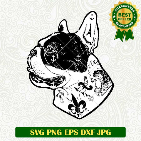 Pitbull Dog Tattoo SVG