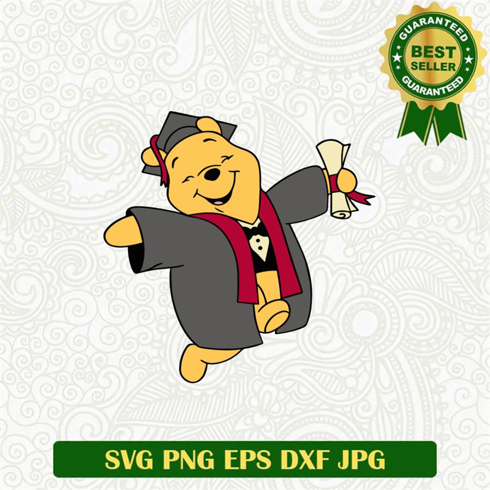 Pooh Graduation Svg