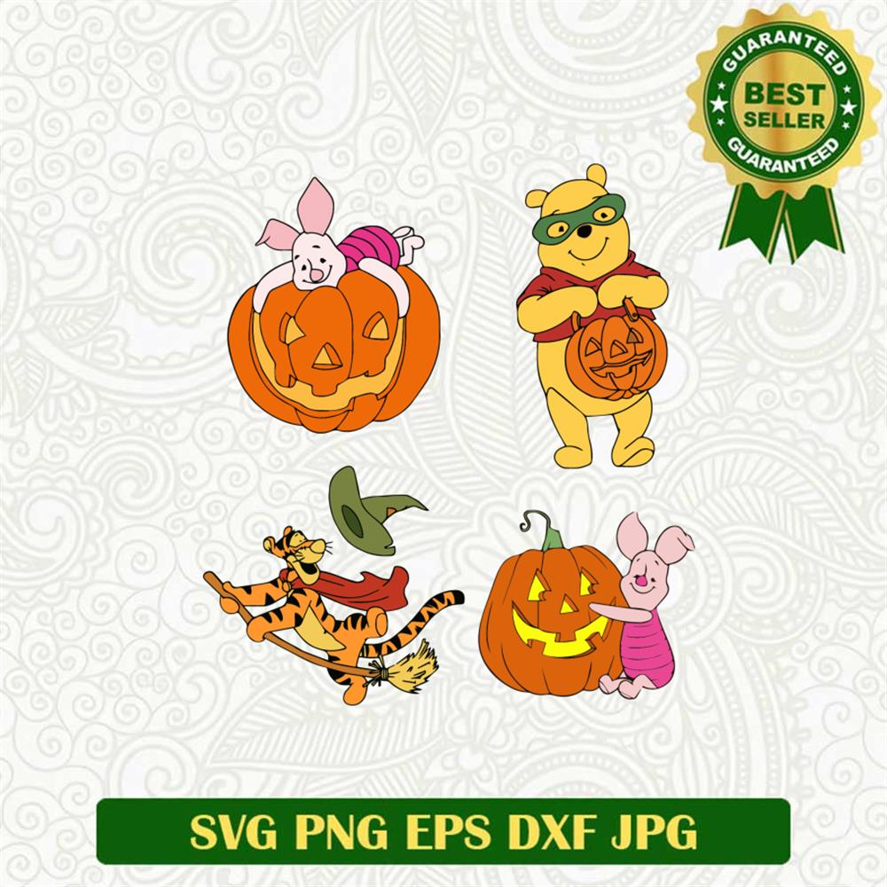Pooh Pumpkin Patch SVG