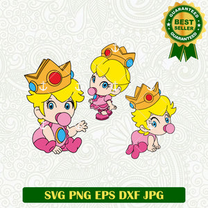 Princess Peach Super Mario Bundle SVG