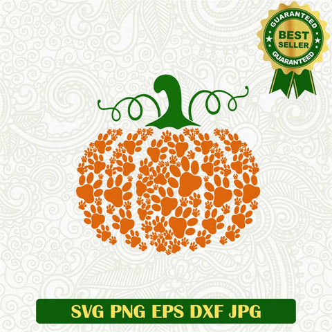 Pumpkin Pet Paws Svg