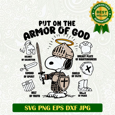 Put On The Armor Of God Snoopy SVG