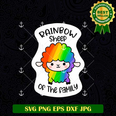 Rainbow Sheep Of The Family SVG