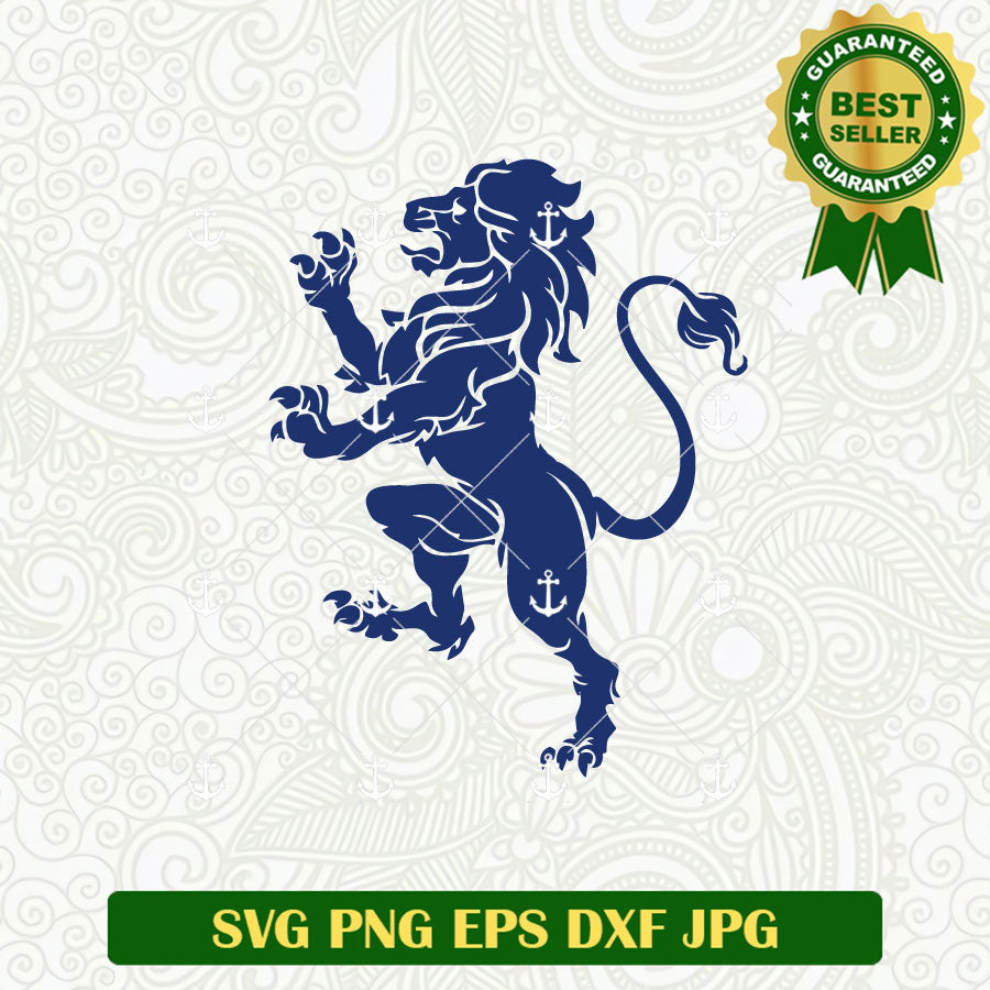 Rampant Lion SVG, Heraldic Lion SVG, Anchor motif SVG – Lightberty