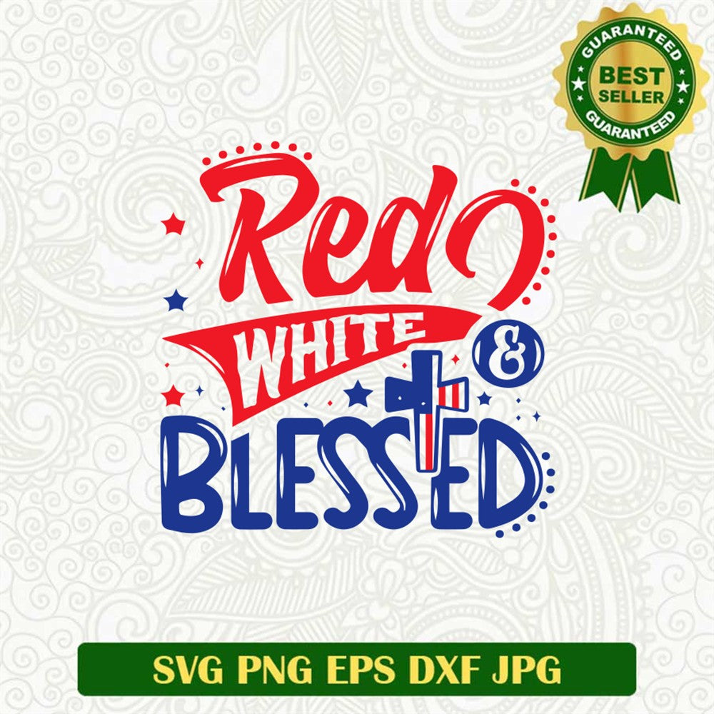 Red White And Blessed Svg