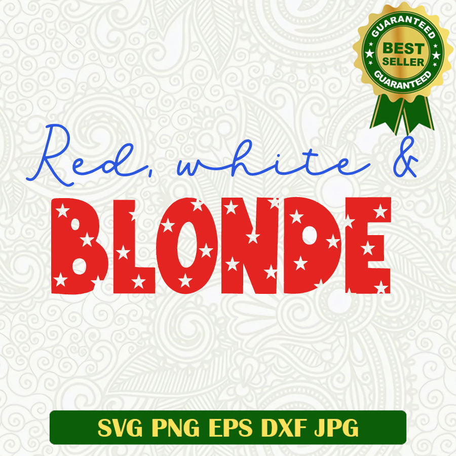 Red White And Blonde SVG