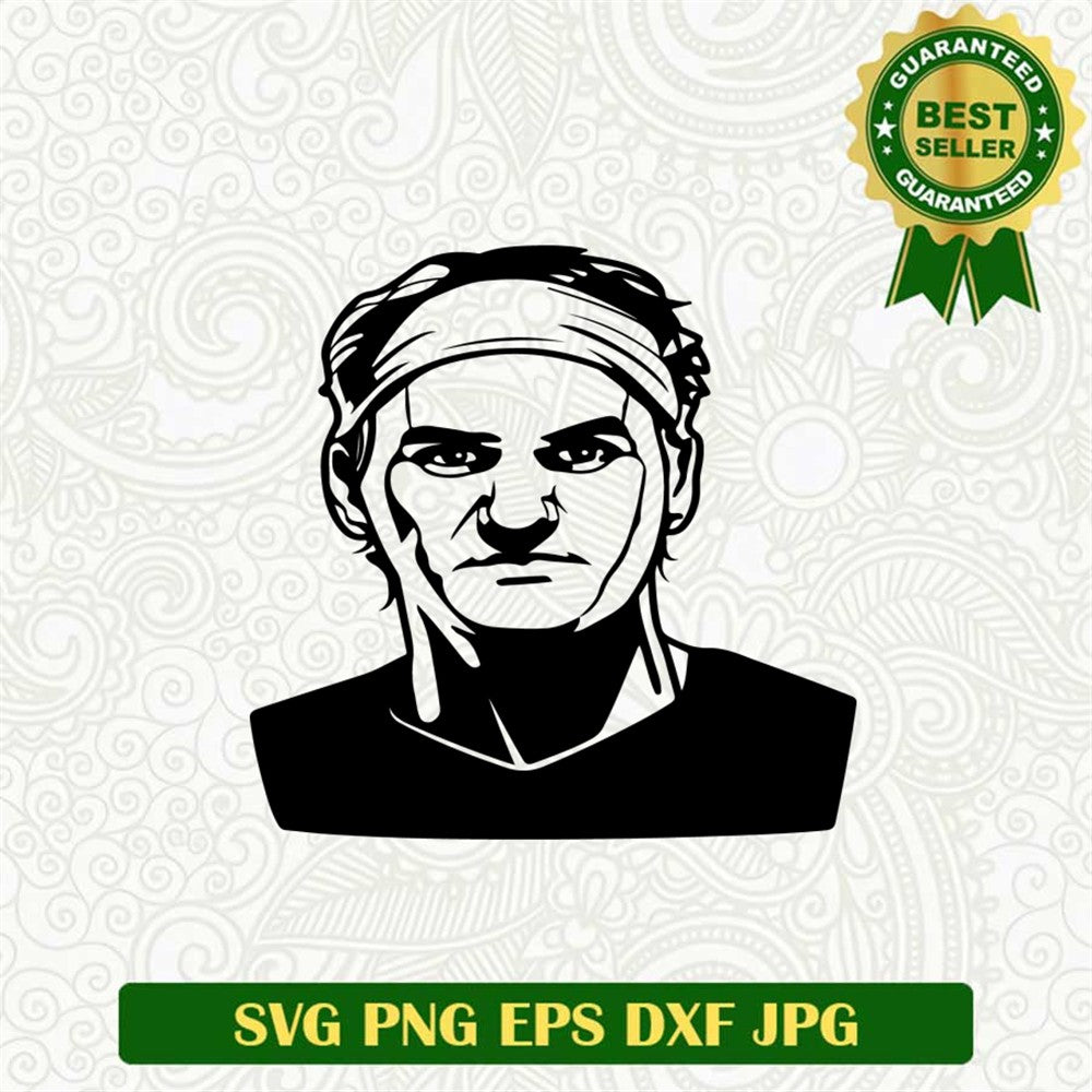 Roger Federer Face Svg