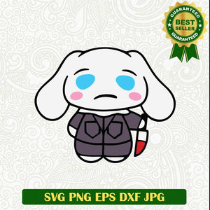 Sanrio Horror Movie SVG, Cinnamoroll Michael Myers SVG PNG