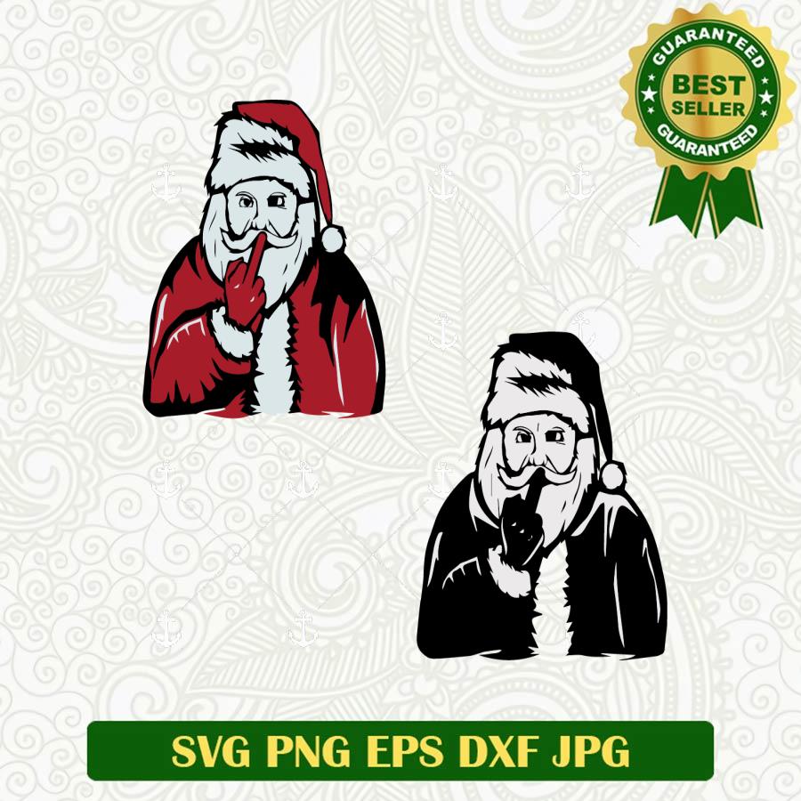 Santa Middle Finger SVG