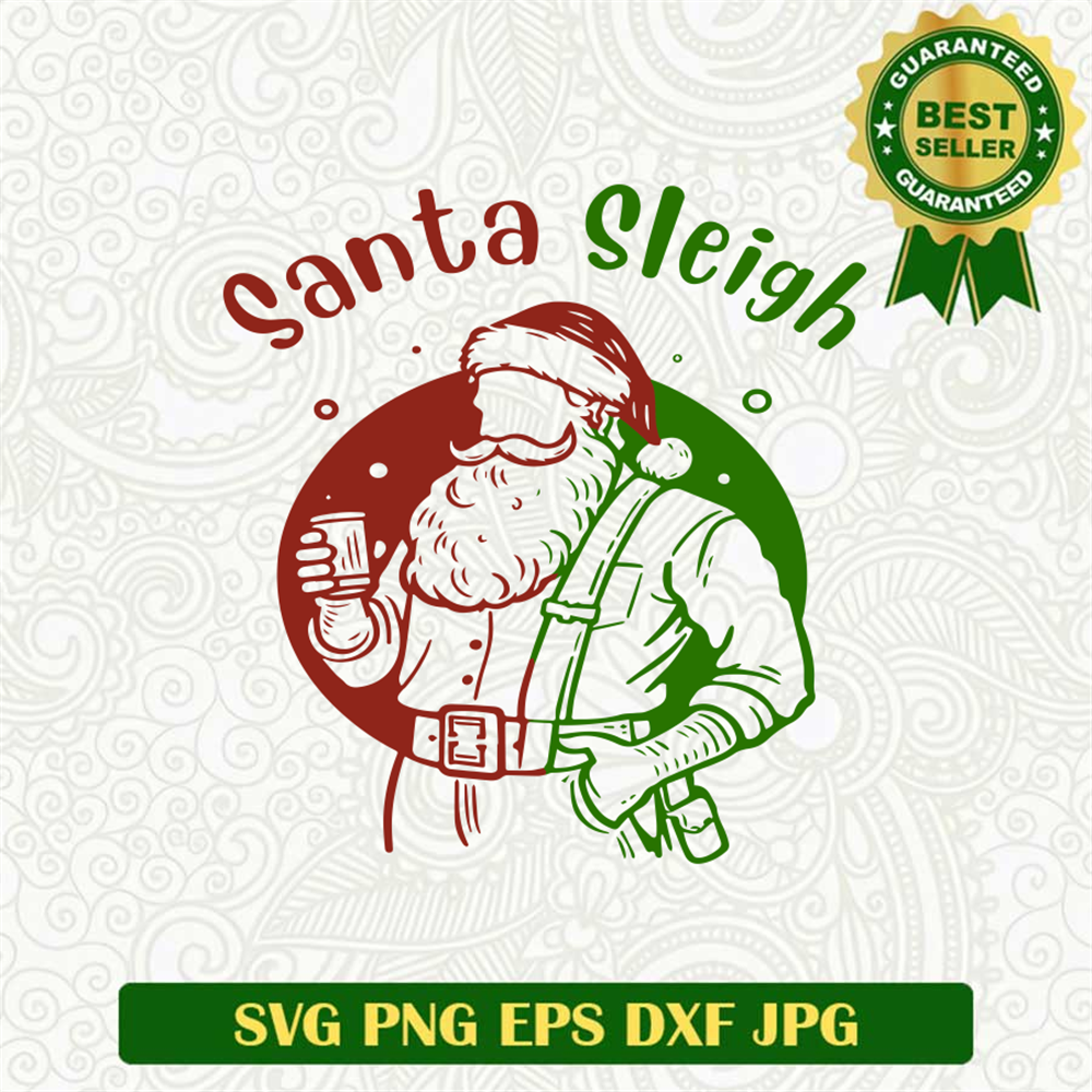 Santa Sleigh SVG