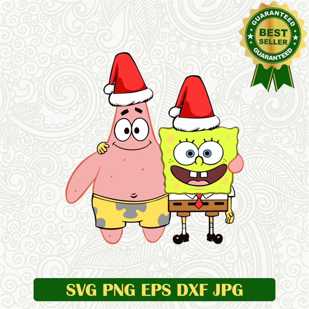 Santa hat  SpongeBob And Patrick SVG