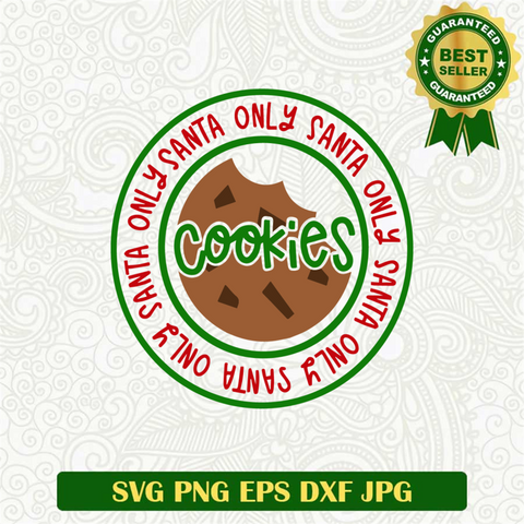 Santa's Cookie Plate Christmas SVG