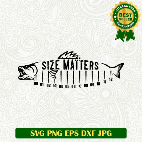 Size Matters Fishing SVG