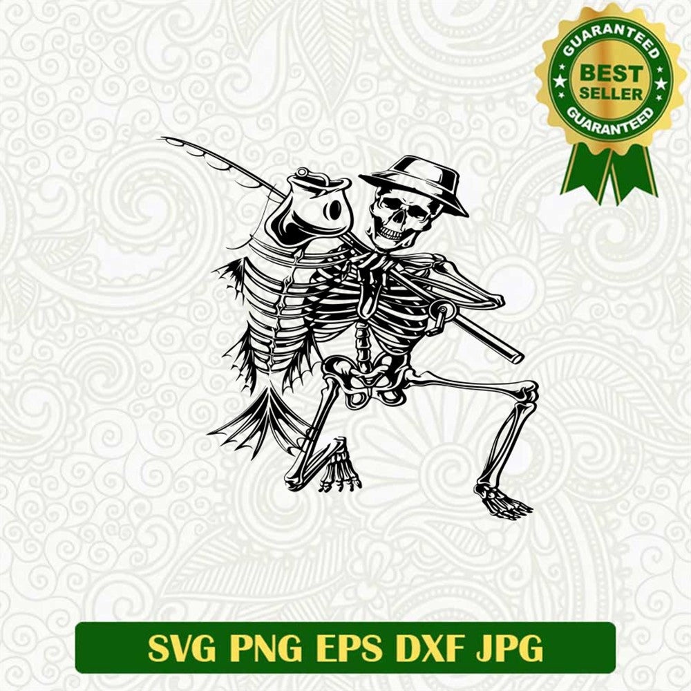 Skeleton Fish Reaper Svg