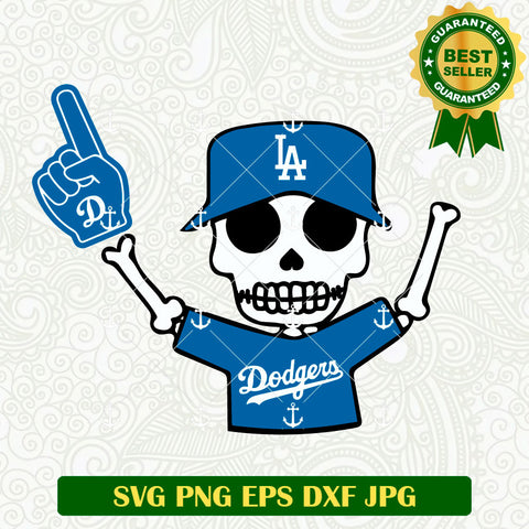 Skeleton LA Dodgers Fans SVG