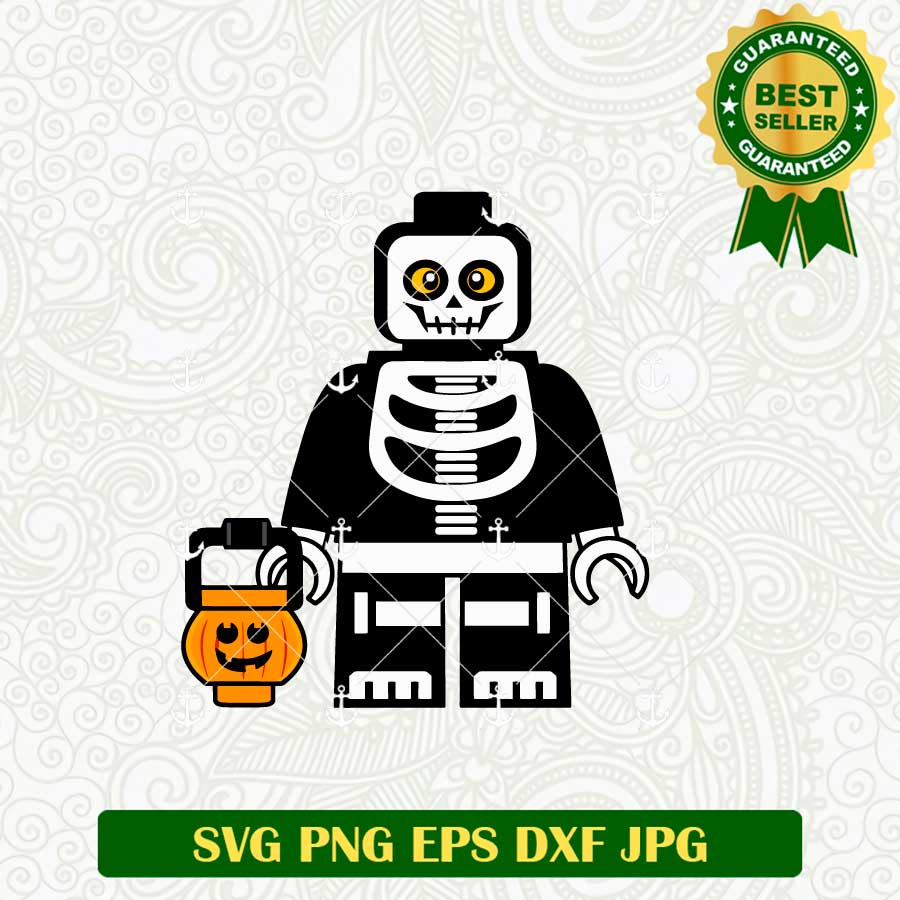 Skeleton Lego Halloween SVg