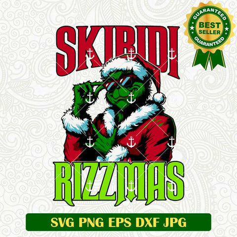 Skibidi Rizzmas Grinch SVG