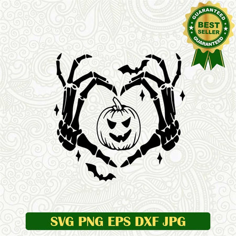 Skull Pumpkin Hand Svg