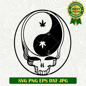 Skull Weed Logo SVG