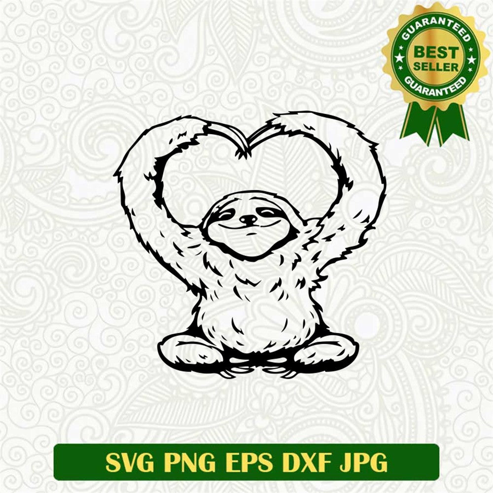Sloth Heart Svg