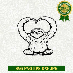Sloth Heart Svg