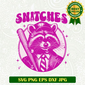 Snitches Raccoon Baseball SVG