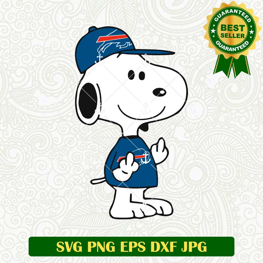 Snoopy BuffaloBills Fuck Hand SVG