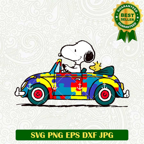 Snoopy Car SVG