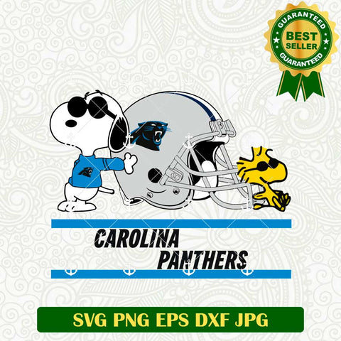 Snoopy Carolina Panthers Football SVG