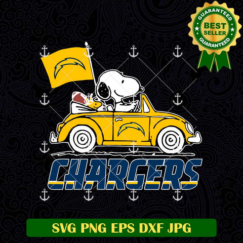 Snoopy Chargers Driving SVG