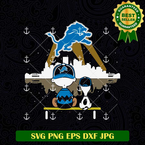 Snoopy Detroits Lions SVG