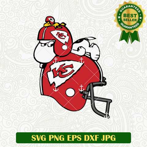 Snoopy KC Chiefs SVG