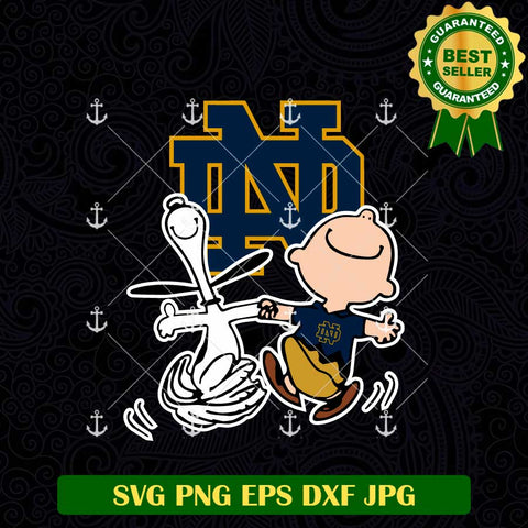 Snoopy Notre Dame Fighting Irish football SVG