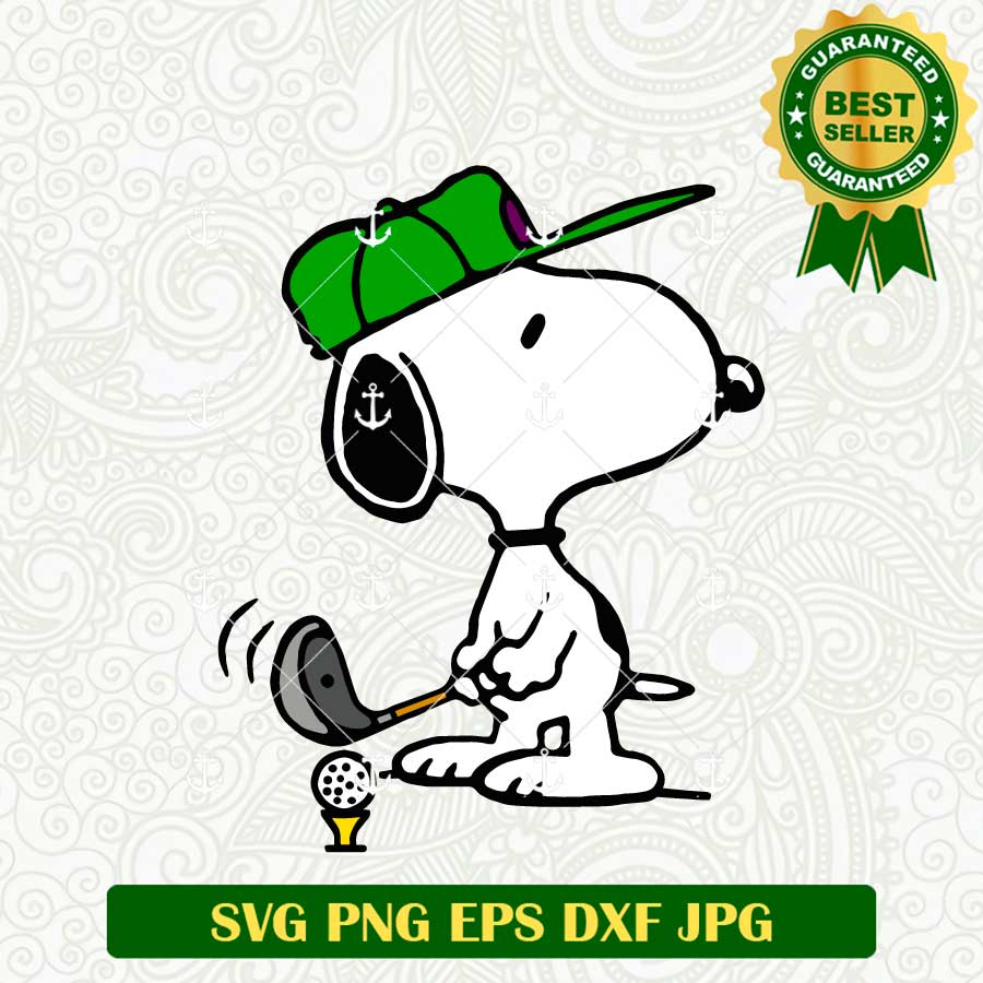 Snoopy Play Golf SVG